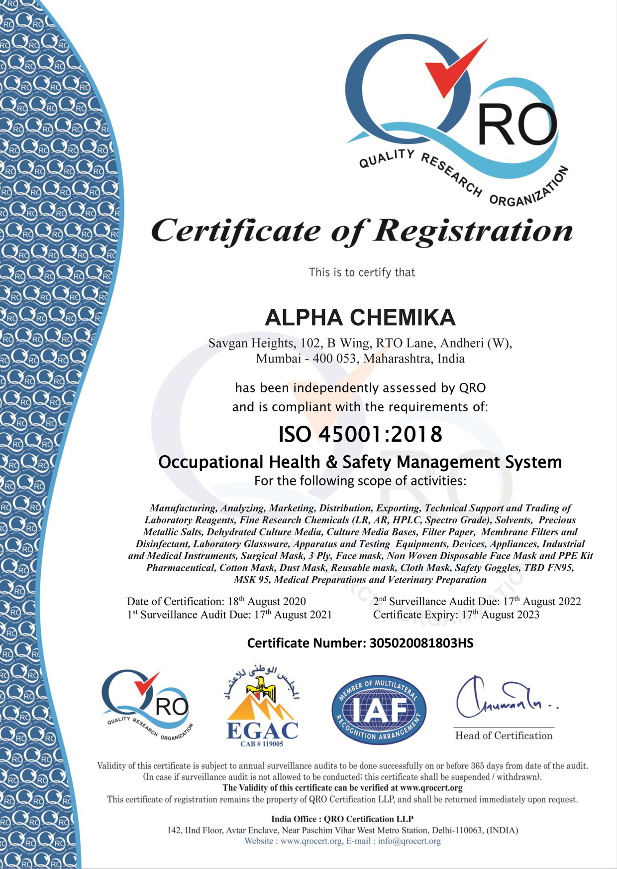 ISO 45001-2018 Health And Safety Management System